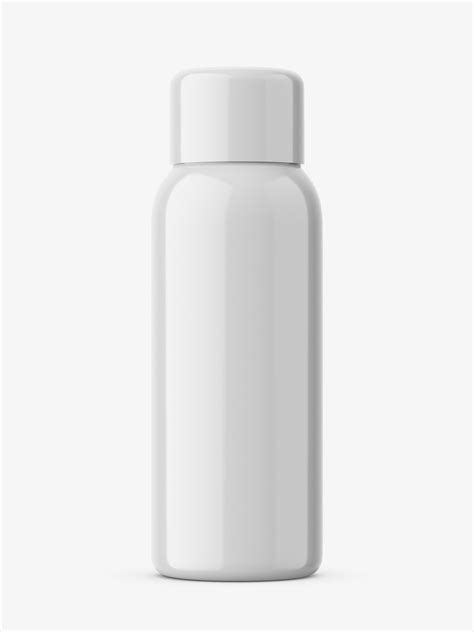 Download White Plastic Cosmetic Bottle with Batcher - 1000 ml